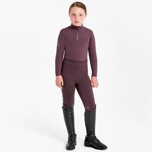 Aztec Diamond Young Rider Breeches in Maroon, Size 10/11